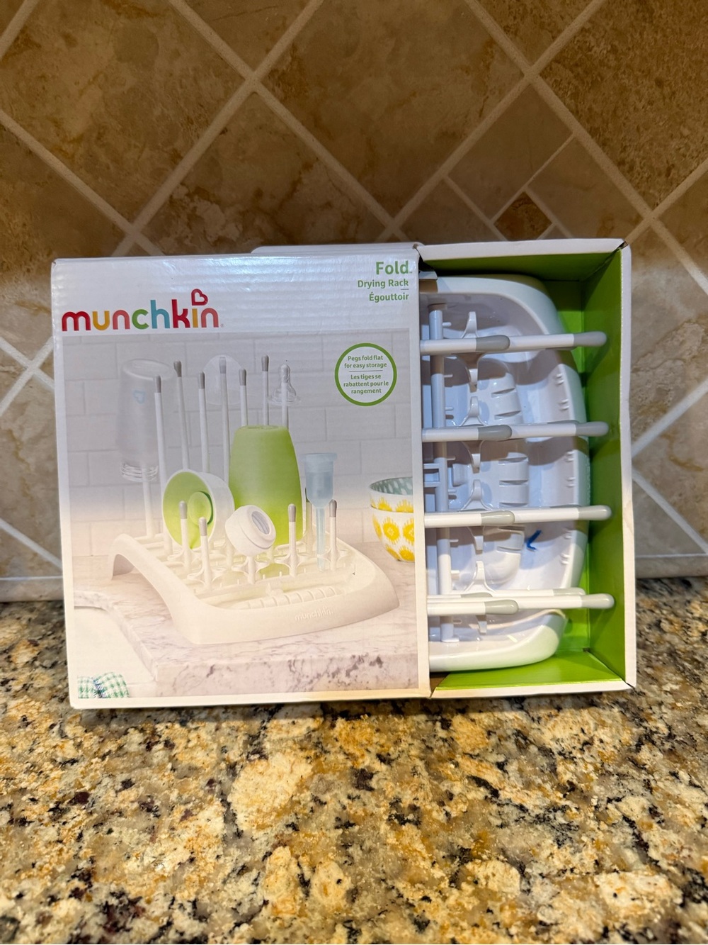 Brand New ~ Munchkin Baby Bottle Drying Rack Munchkin White Folding Rack